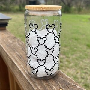 Glass Tumbler with Bamboo Lid